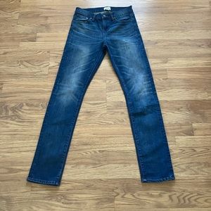J. Crew Blue Dark Wash Jeans Slim Broken In Boyfriend Size 26 Tall EUC